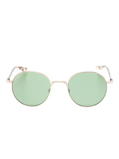 Barton Perreira Round Sunglasses In Gold