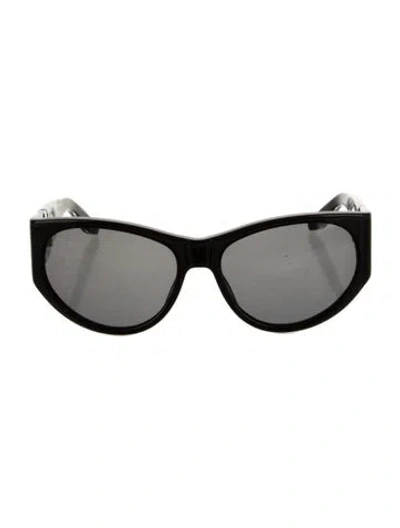 Pre-owned Barton Perreira Round Tinted Sunglasses In Black