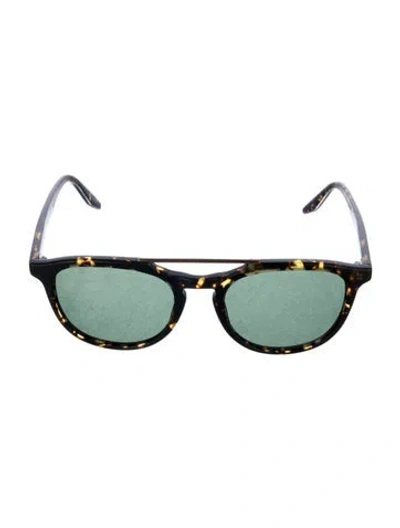 Pre-owned Barton Perreira Round Tinted Sunglasses In Black