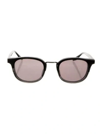 Pre-owned Barton Perreira Round Tinted Sunglasses In Black