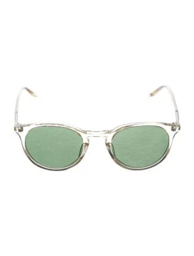 Pre-owned Barton Perreira Round Tinted Sunglasses In Brown