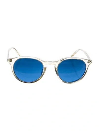 Pre-owned Barton Perreira Round Tinted Sunglasses In Clear