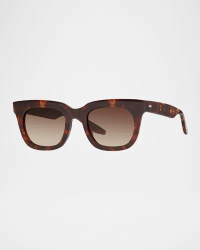 Barton Perreira Samo Acetate Square Sunglasses In Chestnut Smolder