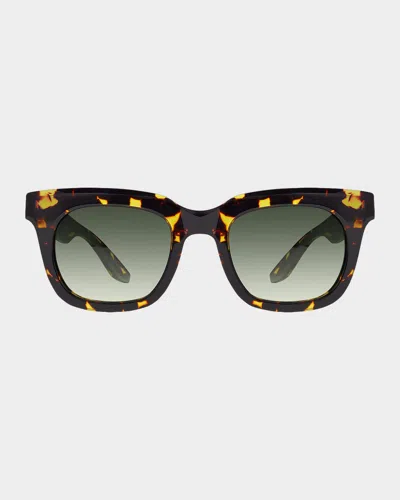 Barton Perreira Samo Acetate Square Sunglasses In Black