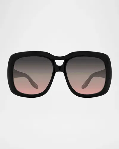 Barton Perreira Sly 56mm Square Sunglasses In Black