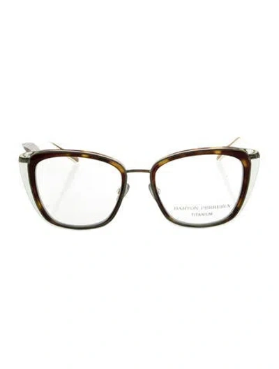 Pre-owned Barton Perreira Square Eyeglasses In Brown