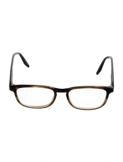 Pre-owned Barton Perreira Square Eyeglasses In Brown