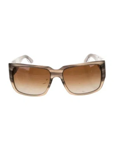 Pre-owned Barton Perreira Square Gradient Sunglasses In Brown