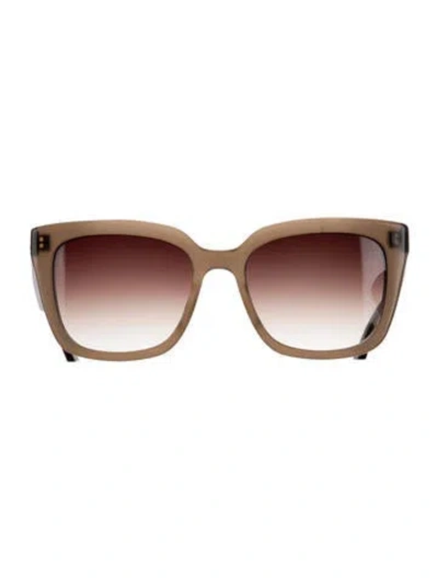 Pre-owned Barton Perreira Square Gradient Sunglasses In Brown