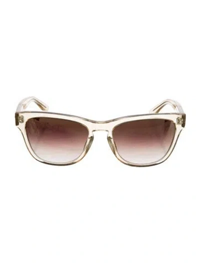 Pre-owned Barton Perreira Square Gradient Sunglasses In Neutrals