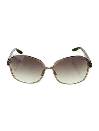 Pre-owned Barton Perreira Starlet Oversize Sunglasses In Green