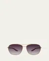 Barton Perreira Sully Aviator Titanium Sunglasses