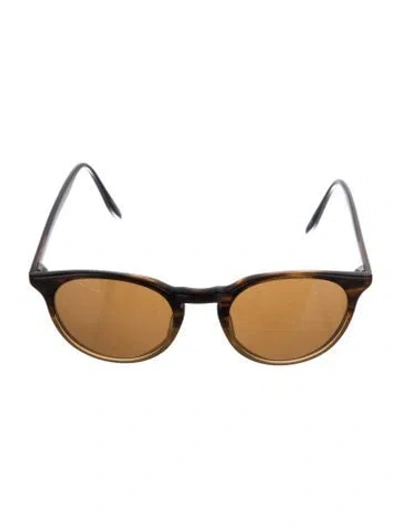 Pre-owned Barton Perreira Thurston Round Sunglasses In Brown