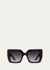 Barton Perreira Wailua Black Zyl Butterfly Sunglasses In Blue