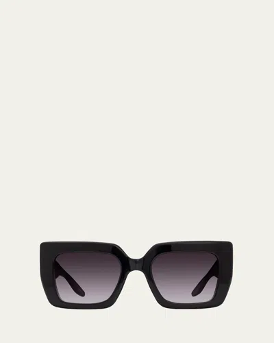 Barton Perreira Wailua Black Zyl Butterfly Sunglasses In Noclr