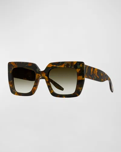 Barton Perreira Wailua Jade Tortoise Zyl Butterfly Sunglasses In Brown