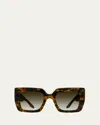 Barton Perreira Wailua Jade Tortoise Zyl Butterfly Sunglasses In Wailua Umber Jade / Olive Gradient (ar)