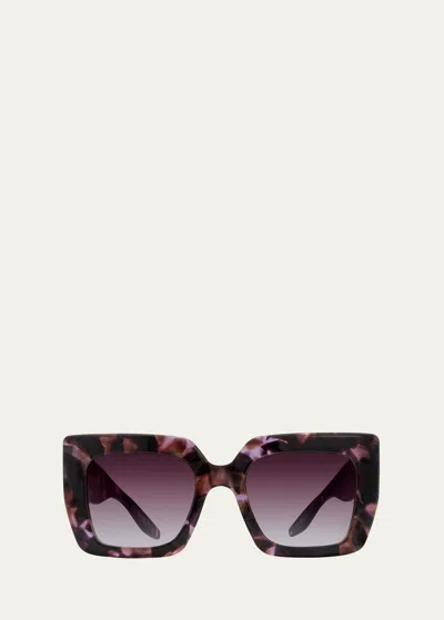 Barton Perreira Wailua Purple Tortoise Zyl Butterfly Sunglasses In Brown