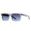 Barton Perreira Men's Walker Zyl Square Sunglasses In Blue Smoke Steel Blue