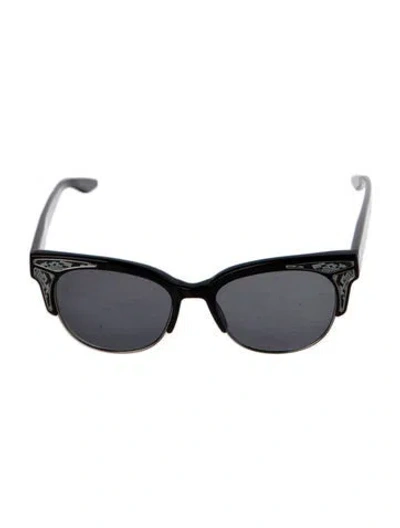 Pre-owned Barton Perreira Wayfarer Mirrored Sunglasses In Black