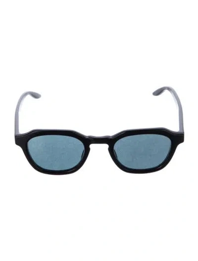 Pre-owned Barton Perreira Wayfarer Mirrored Sunglasses In Black