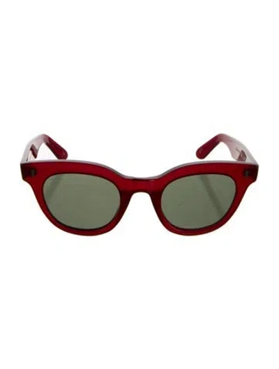 Pre-owned Barton Perreira Wayfarer Tinted Sunglasses In Red
