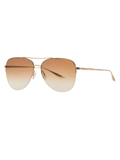 Barton Perreira Women's 62mm Aviator Sunglasses In Gold