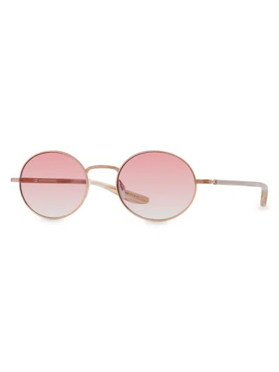 Barton Perreira Women's Anamcara 52mm Round Acetate Sunglasses In Neutral