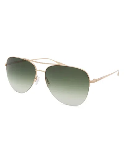 Barton Perreira Women's Chevalier 62mm Aviator Sunglasses In Green