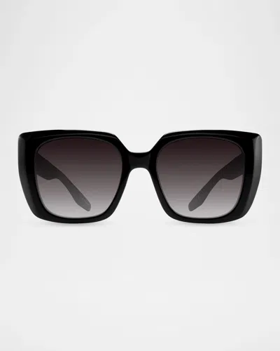 Barton Perreira Yasmeen 50mm Square Sunglasses In Black Smolder
