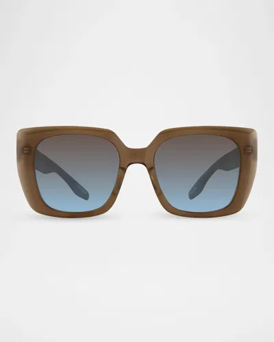 Barton Perreira Yasmeen 50mm Square Sunglasses In Mocha Solara
