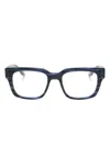 Barton Perreira Zander Square-frame Glasses In Blue