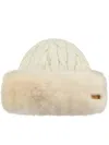 Barts Fur Cable Bandhat In White