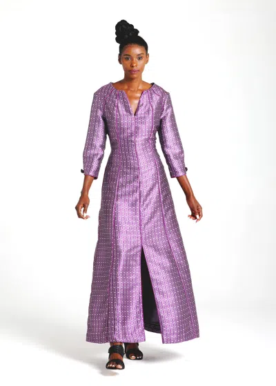 Baruni Abeba Dress In Mulberry