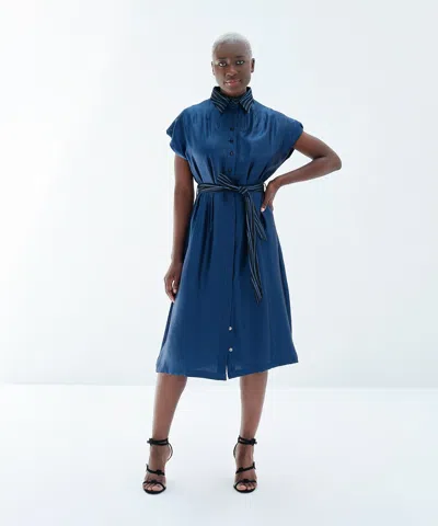 Baruni Adebola Dress In Navy