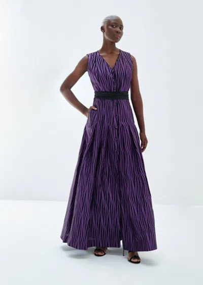 Baruni Alaba Gown. In Mulberry