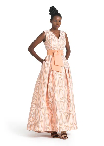 Baruni Alaba Gown. In Orange