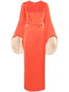Baruni Alchemilla Maxi Dress In Orange