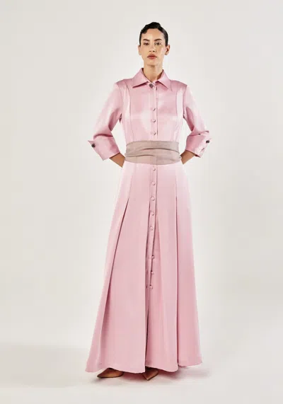 Baruni Allegra Shirt Dress In Pink