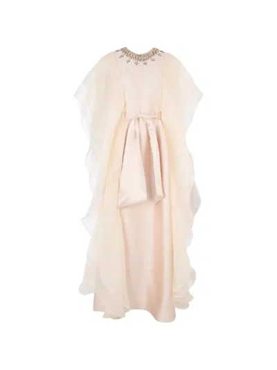 Baruni Almas Tie Maxi Dress In Neutral