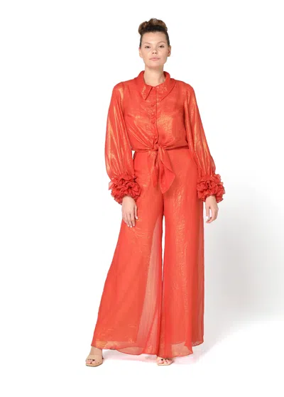Baruni Ashtar Shirt-pants Set. In Gold