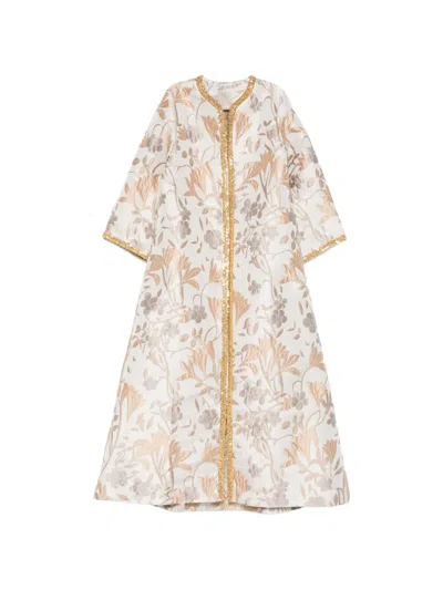 Baruni Aziza Floral-jacquard Maxi Dress In Multi