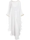 Baruni Beads Detachable Slip Dress In White