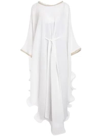 Baruni Beads Detachable Slip Dress In White