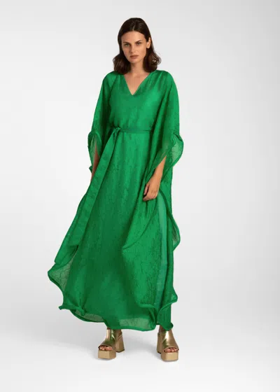 Baruni Begonia Kaftan In Green