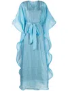 Baruni Begonia Kaftan-style Maxi Dress In Blue
