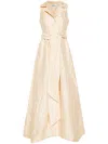 Baruni Brocade Maxi Dress In Neutrals