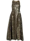 Baruni Coneflower Gown In Black