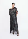Baruni Coreopsis Kaftan. In Black
