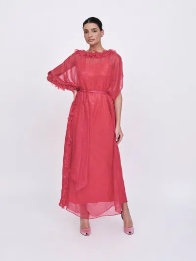 Baruni Coreopsis Kaftan. In Red
